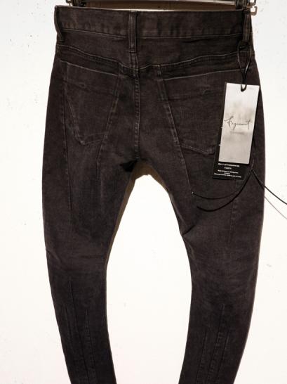 FAGASSENT　"DS4 black age" Black aging skinny denim with seaming screw cut