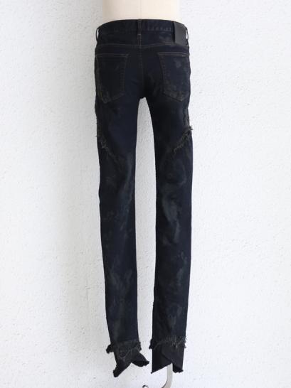 FAGASSENT　"CANON CRUSH BALL"  Black overdyed scar crush stretch denim with studs