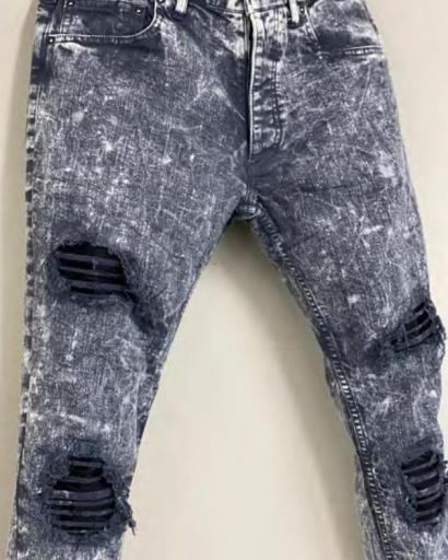 FAGASSENT　"21AW-RAGE"　Marble dying chemical washed scar crushed jean with